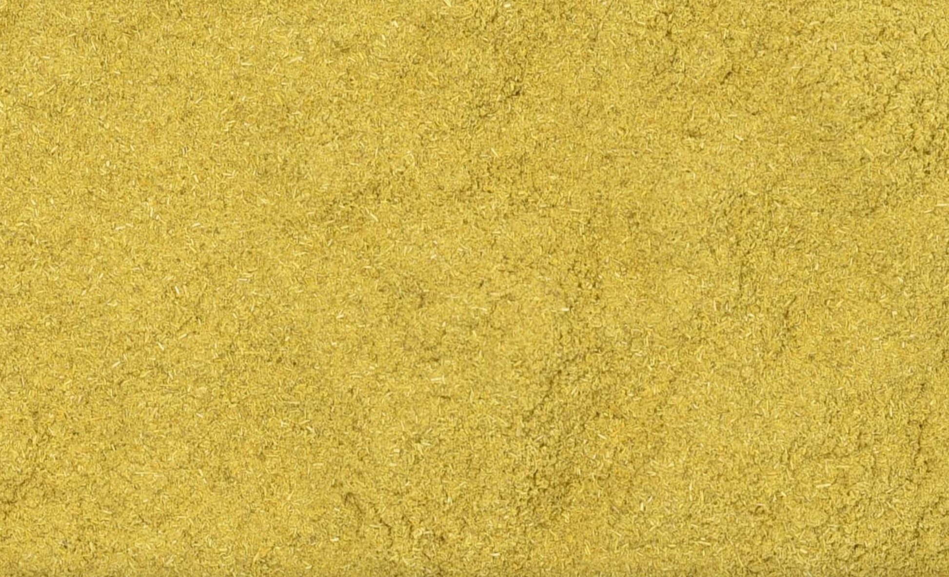 Close-up texture of dried barberry root powder, showing fine yellow powder used for teas and herbal remedies.